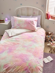 White Floral Unicorn Duvet Cover and Pillowcase Set - Image 2 of 10