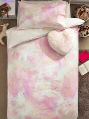 White Floral Unicorn Duvet Cover and Pillowcase Set - Image 7 of 10