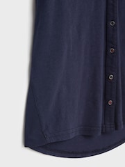 White Stuff Blue Pocket Penny Jersey 100% Cotton Shirt - Image 6 of 6