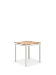 Julian Bowen White/Oak Coxmoor Square Dining Table - Image 2 of 4