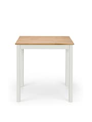 Julian Bowen White/Oak Coxmoor Square Dining Table - Image 3 of 4