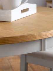 Julian Bowen Oak/Grey Davenport Round Pedestal Dining Table - Image 2 of 3