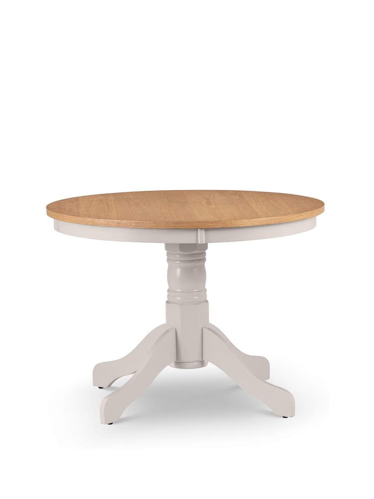 Julian Bowen Oak/Grey Davenport Round Pedestal Dining Table - Image 3 of 3