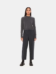 Whistles Black Casual Tessa 100% Cotton Trousers - Image 1 of 3