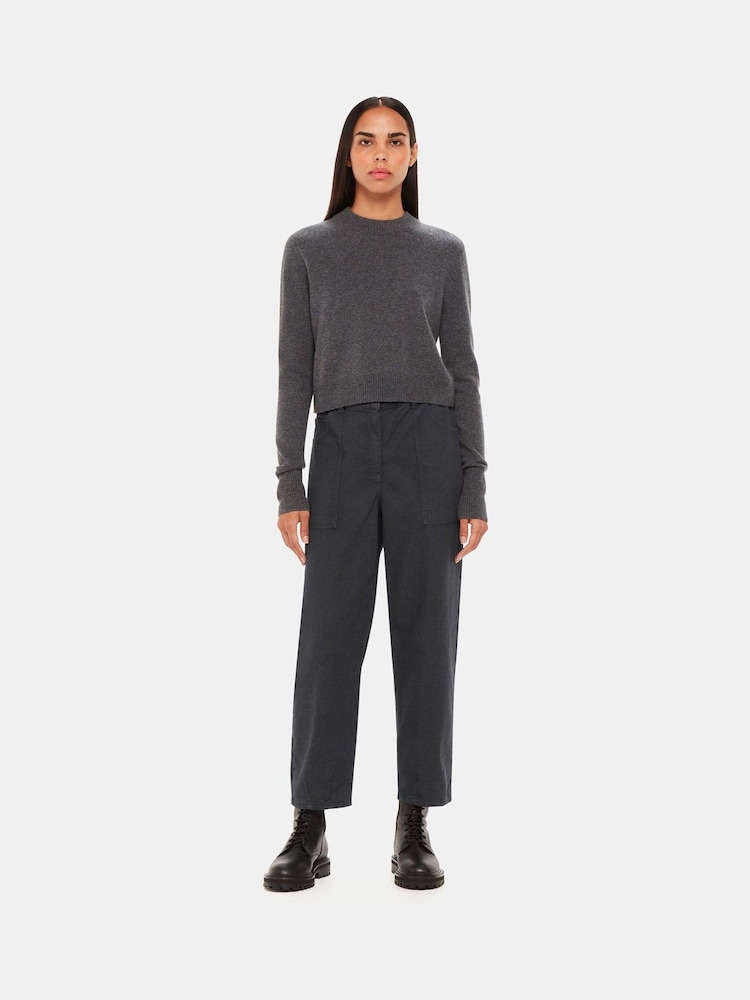 Whistles Black Casual Tessa 100% Cotton Trousers - Image 1 of 3 Whistles Black Casual Tessa 100% Cotton Trousers - Image 1 of 3