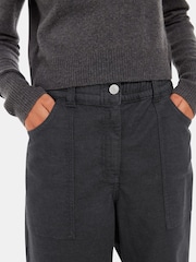 Whistles Black Casual Tessa 100% Cotton Trousers - Image 2 of 3