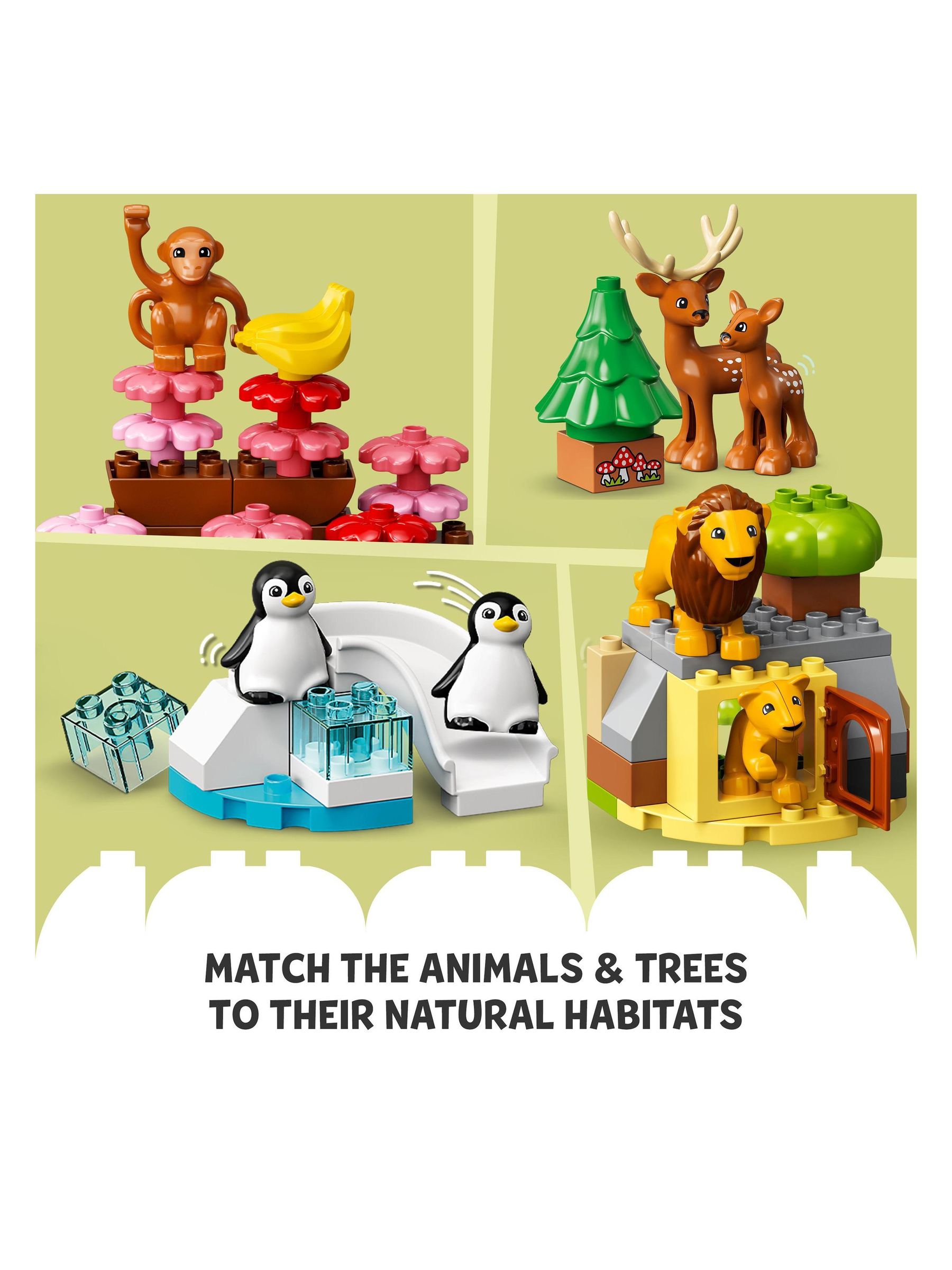 Wild animals set for understanding animal habitats by lego education duplo online