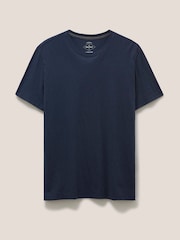 White Stuff Blue Abersoch 100% Cotton Short Sleeve T-Shirt - Image 4 of 6
