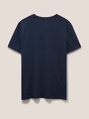 White Stuff Blue Abersoch 100% Cotton Short Sleeve T-Shirt - Image 5 of 6