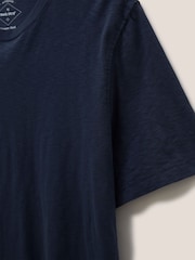 White Stuff Blue Abersoch 100% Cotton Short Sleeve T-Shirt - Image 6 of 6