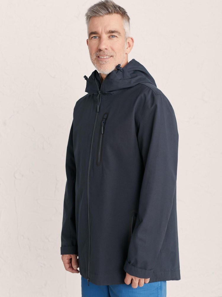 Seasalt Cornwall Blue Mens Porthperran Coat - Image 1 of 5 Seasalt Cornwall Blue Mens Porthperran Coat - Image 1 of 5