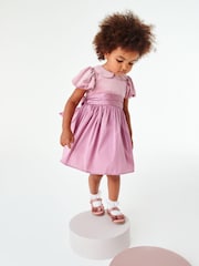 Rose Pink Next Velvet And Taffeta Prom Dress (3mths-8yrs) - Image 2 of 5