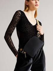 Ted Baker Darcelo Black Branded Webbing Camera Bag - Image 5 of 5