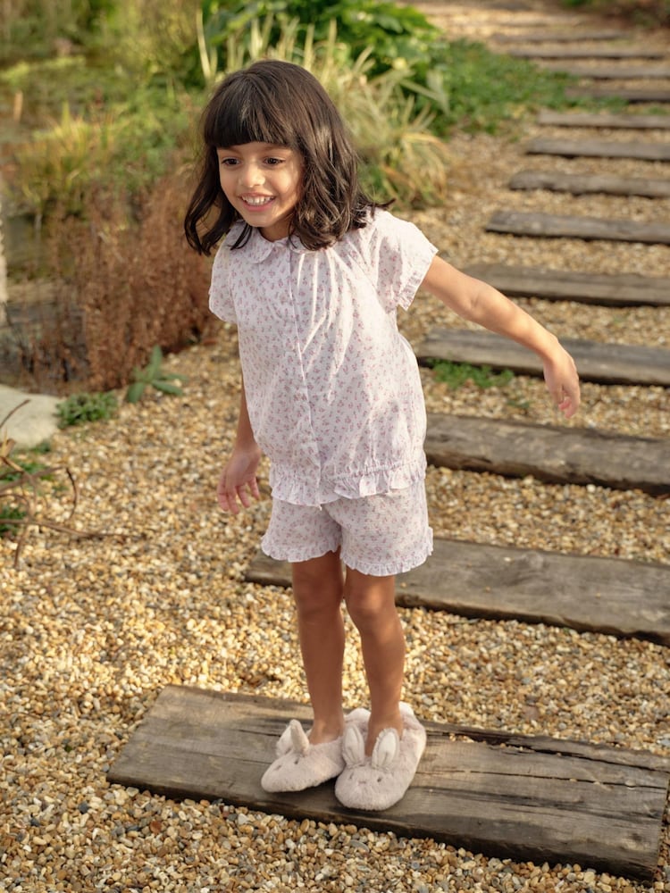 The White Company Girls Grey Bonnie Bunny Slippers - Image 3 of 3