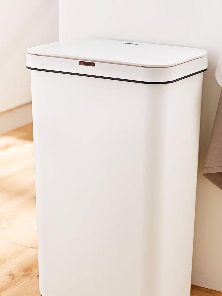 Tower White 50L Rectangular Sensor White Bin - Image 1 of 5