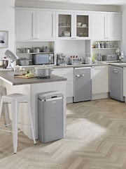 Swan Grey Retro 45L Square Sensor Grey Bin - Image 5 of 5