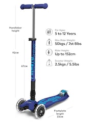 Micro Scooters Navy Blue Maxi Foldable LED Three Wheel Scooter - Image 2 of 6