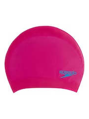 Speedo Pink Junior Long Hair Swim Cap - Image 1 of 3