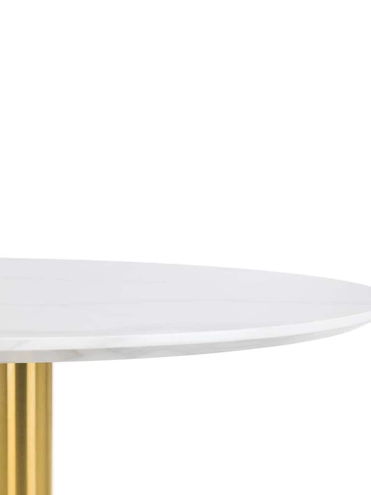 Julian Bowen Gold Palermo Round Pedestal Dining Table - Image 3 of 3