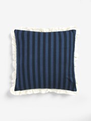 Lucy Tiffney at Next Floral Navy Frill Cushion - Image 3 of 4