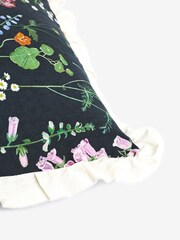 Lucy Tiffney at Next Floral Navy Frill Cushion - Image 4 of 4
