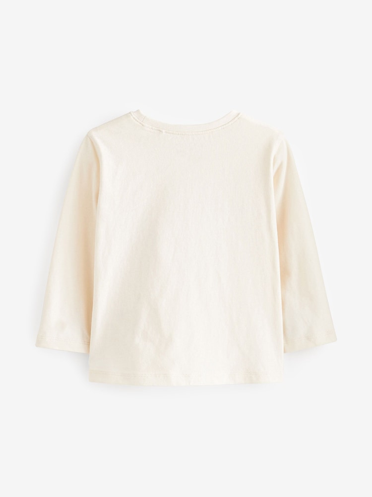 Ballerina 100% Cotton Long Sleeve T-Shirts 4 Pack (3mths-7yrs) - Image 2 of 3