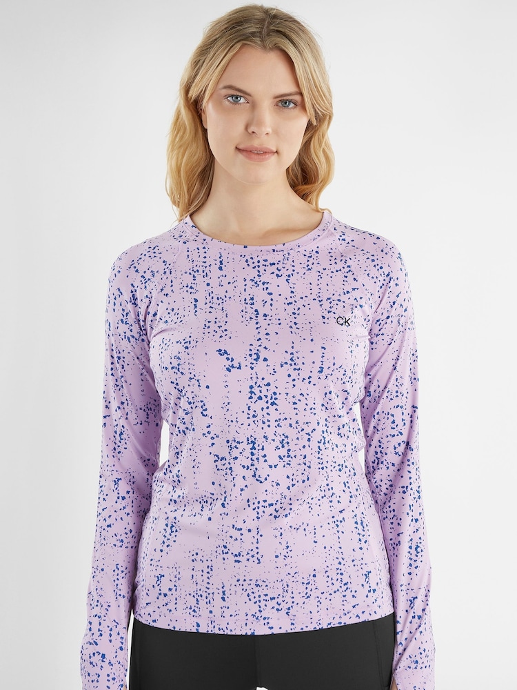 Calvin Klein Golf Purple Pebble Long Sleeve T-Shirt - Image 1 of 10