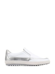 Pavers White Leather Slip-On Shoes - Image 1 of 6