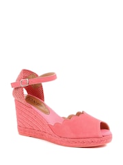 Jones Bootmaker Red Alejandra Espadrille Wedge Sandals - Image 1 of 7