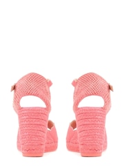 Jones Bootmaker Red Alejandra Espadrille Wedge Sandals - Image 5 of 7