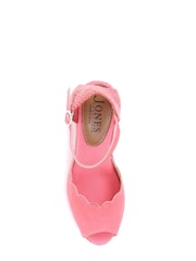 Jones Bootmaker Red Alejandra Espadrille Wedge Sandals - Image 6 of 7