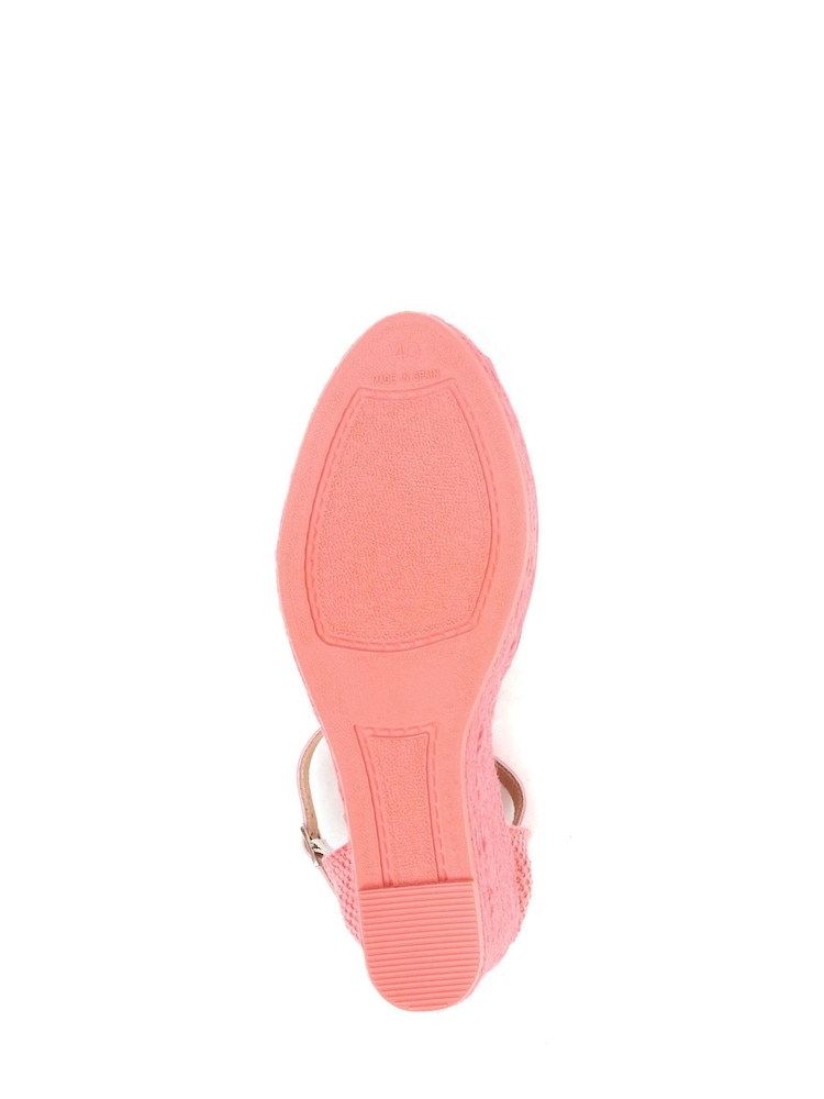 Jones Bootmaker Red Alejandra Espadrille Wedge Sandals - Image 7 of 7