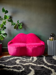 Rockett St George Luxe Needlecord Velvet Harrys Pink Luscious Lips Small 2 Seater Sofa - Image 1 of 6