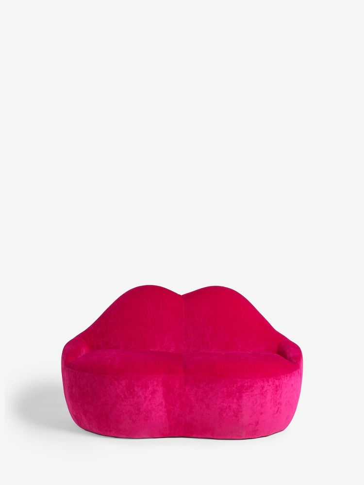 Rockett St George Luxe Needlecord Velvet Harrys Pink Luscious Lips Small 2 Seater Sofa - Image 2 of 6