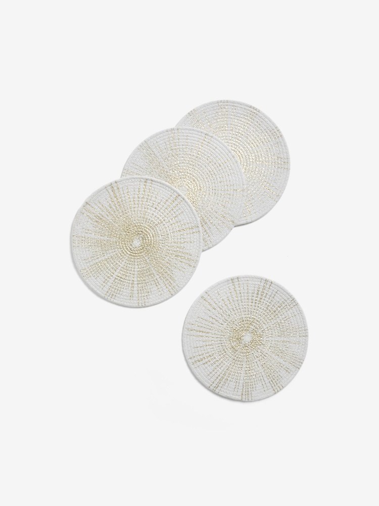 Natural Gold Starburst 100% Cotton Placemats Set of 4 - Image 3 of 3