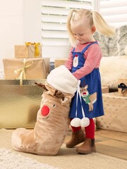 JoJo Maman Bébé Extra Large Christmas Stocking - Reindeer - Image 6 of 6