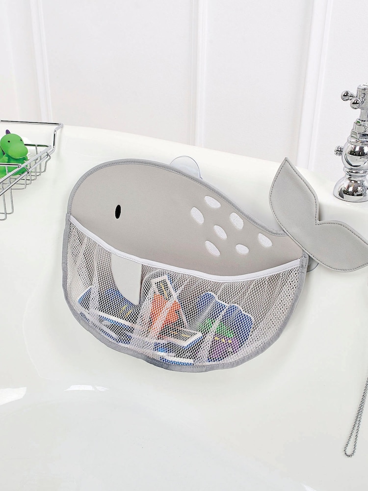 JoJo Maman Bébé Grey Whale Bath Toy Organiser - Image 2 of 2