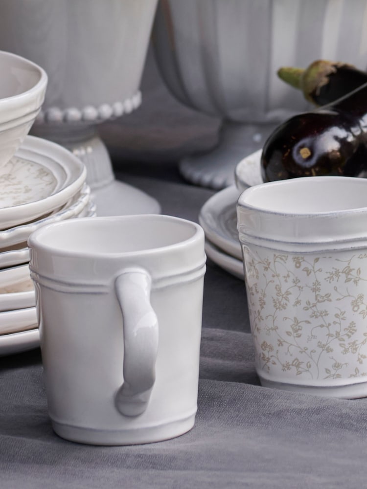 Laura Ashley Set of 2 White Artisan Collectables Mugs - Image 2 of 3