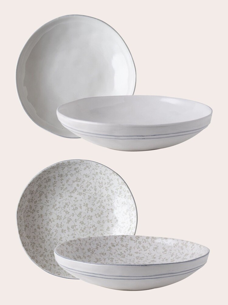 Laura Ashley Set of 4 White Artisan Collectables Pasta Bowls - Image 3 of 3