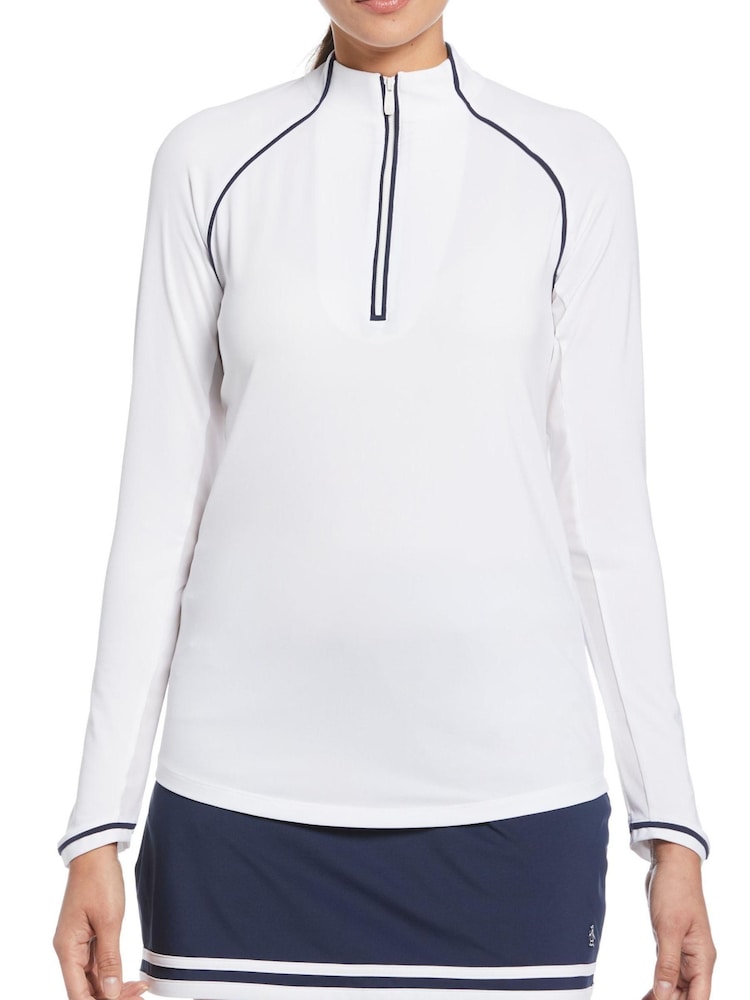 Original Penguin Golf Ladies Veronica Sun Protection White Top - Image 1 of 4
