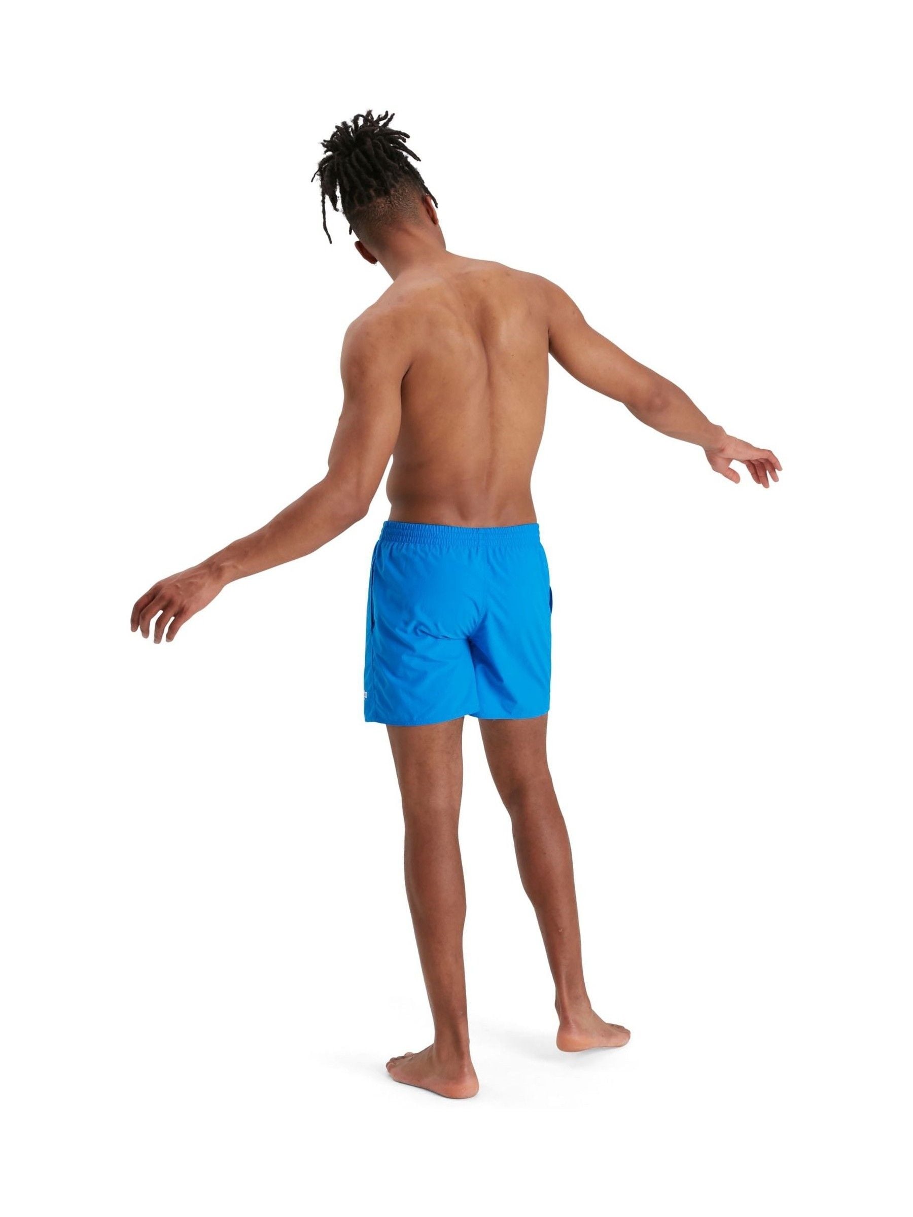 Speedo Badeshort HYBRID Logo 18" – Aus Recyceltem Polyester, Mit Mesh-Innenslip, Schnelltrocknend, Blau (Gr. S)