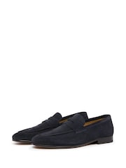 Oliver Sweeney Blue Keyworth Calf Suede Penny Loafers - Image 3 of 5