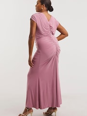 Simply Be Brautjungfern-Maxikleid mit Raffung vorne, Pink - Bild 2 von 4