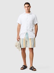 Rodd & Gunn Yellow Lakeland Resort 7" Shorts - Image 3 of 5