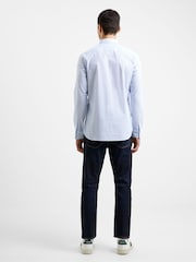 French Connection Blue Design Long Sleeve 100% Cotton Shirt - Image 2 of 4