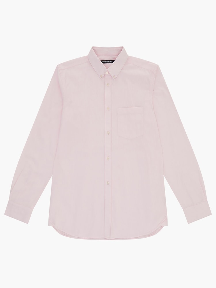 French Connection Pink Oxford 100% Cotton Long Sleeve Shirt - Image 4 of 4