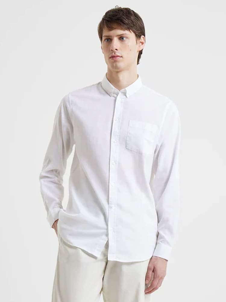 French Connection White Linen 55 Shirt - Image 1 of 5