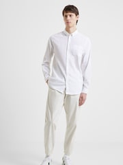 French Connection White Linen 55 Shirt - Image 2 of 5