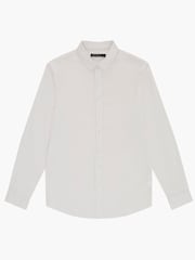 French Connection White Linen 55 Shirt - Image 5 of 5