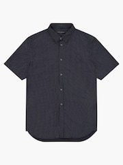 French Connection Blue 100% Cotton Design Shirt - Image 5 of 5